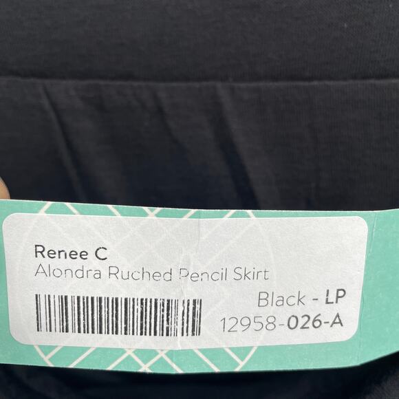 NWT Stitch Fix Renee C Alondra Ruched Pencil Skirt // LP - Picture 4 of 6